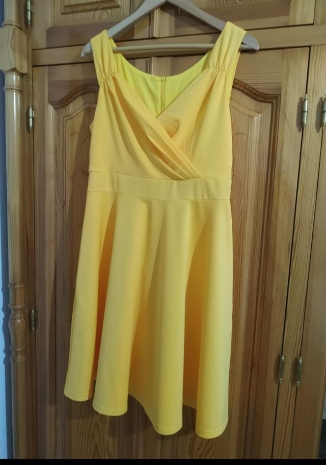 Vestido amarillo mujer talla L
