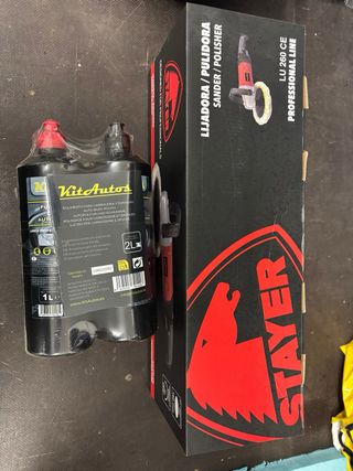 Kit Pulidora mas pulimentos y boinas carrocería