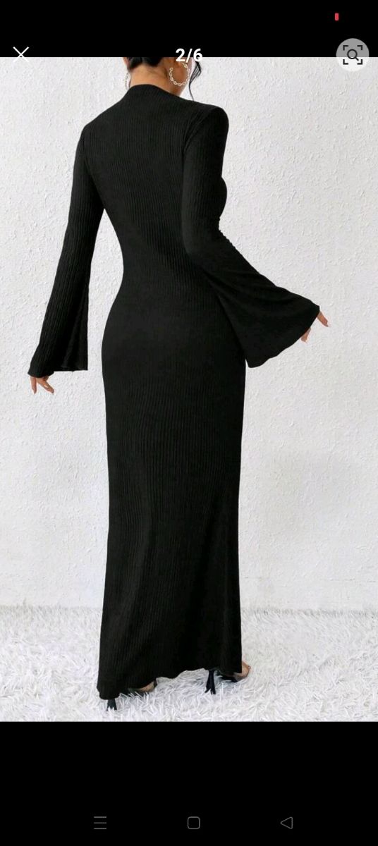 Vestido largo negro sirena