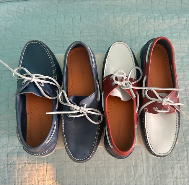 Náuticos/mocasines hombre - Azul y Rojo