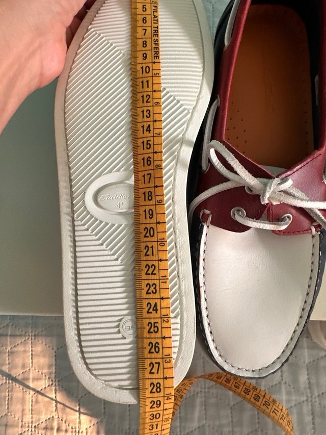 Náuticos/mocasines hombre - Azul y Rojo