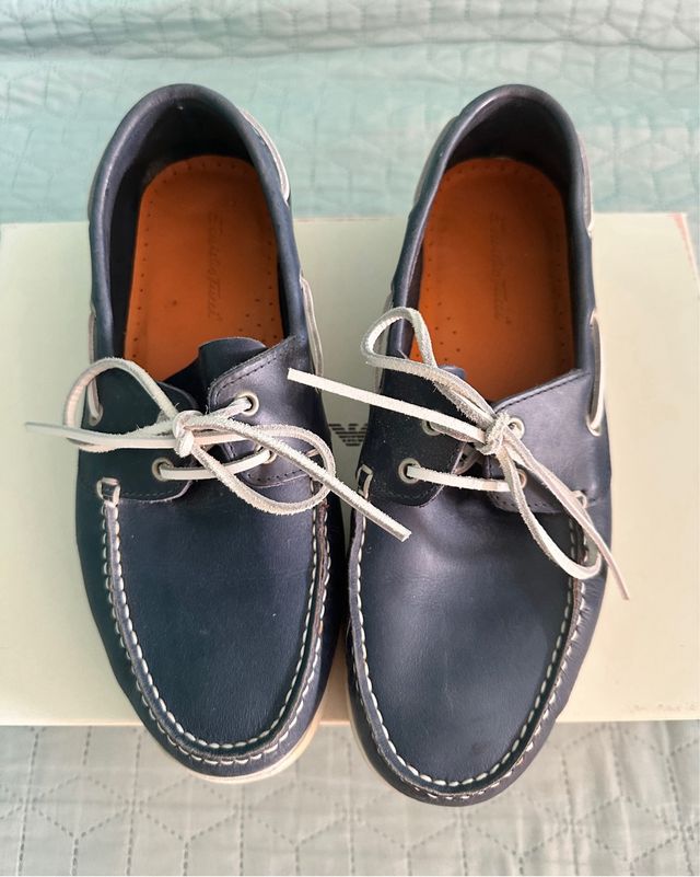 Náuticos/mocasines hombre - Azul y Rojo