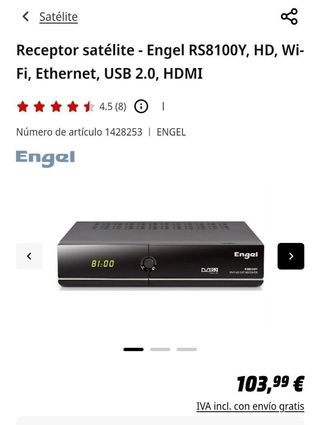 Receptor satélite - Engel RS8100Y, HD