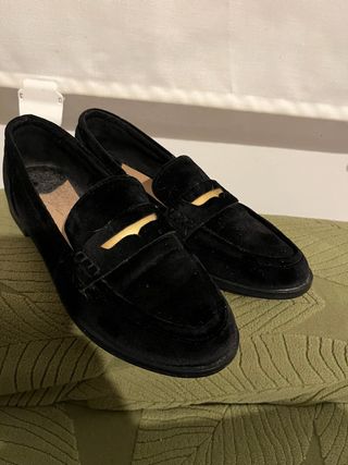 Mocasines terciopelo negros