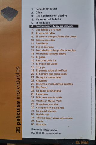Colección DVD libro EL PAIS Cine Inolvidable