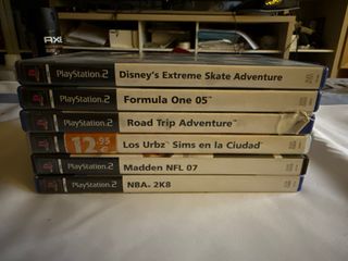 6 Juegos PS2 solo caja