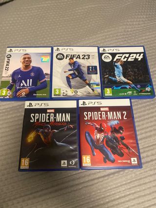 5 Juegos PS5: 3 FIFA + 2 Spiderman