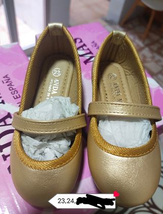 Manoletinas niña oro Anda