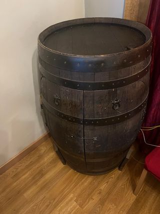 Barrica botellero madera