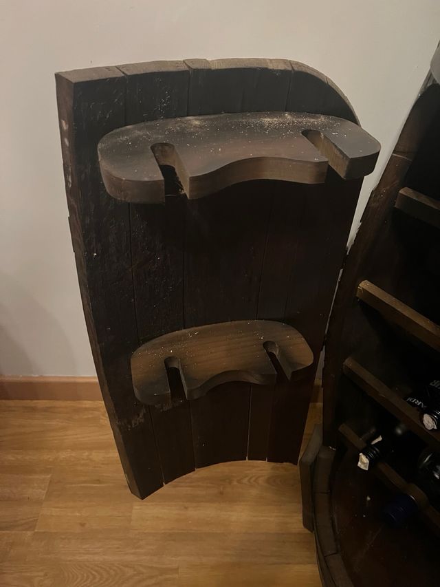 Barrica botellero madera