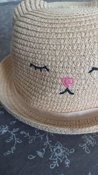 Cappellino estivo bimba beige