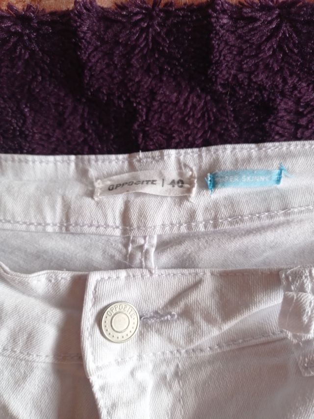 Vaqueros blancos -talla 40 chico