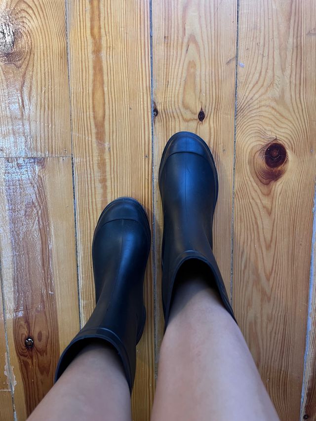Botas lluvia negras niño talla 33