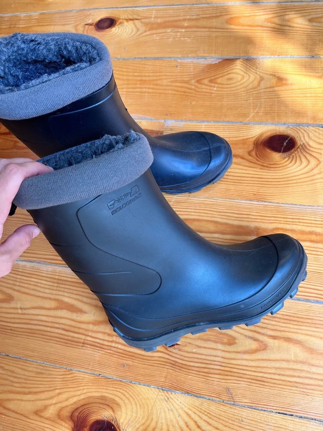 Botas lluvia negras niño talla 33
