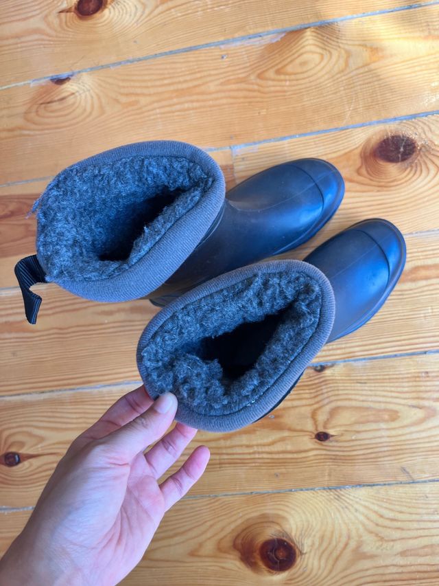 Botas lluvia negras niño talla 33