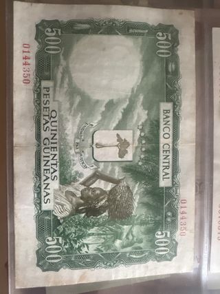 Billete 500 Pesetas Guinea Ecuatorial 1969