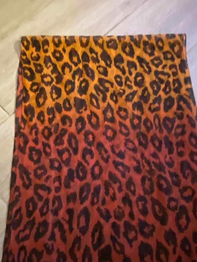 Sciarpa Leopardo Marrone Arancione