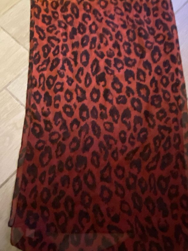 Sciarpa Leopardo Marrone Arancione