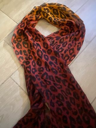 Sciarpa Leopardo Marrone Arancione