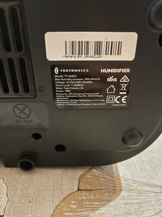 Humidificador - Blanco y Azul