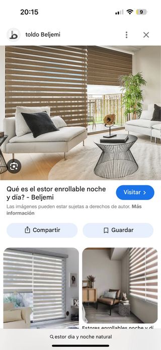 Estor enrollable - Noche y día
medidas 80x180