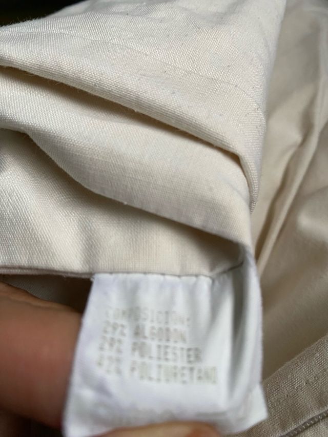 Funda antiácaros beige algodón