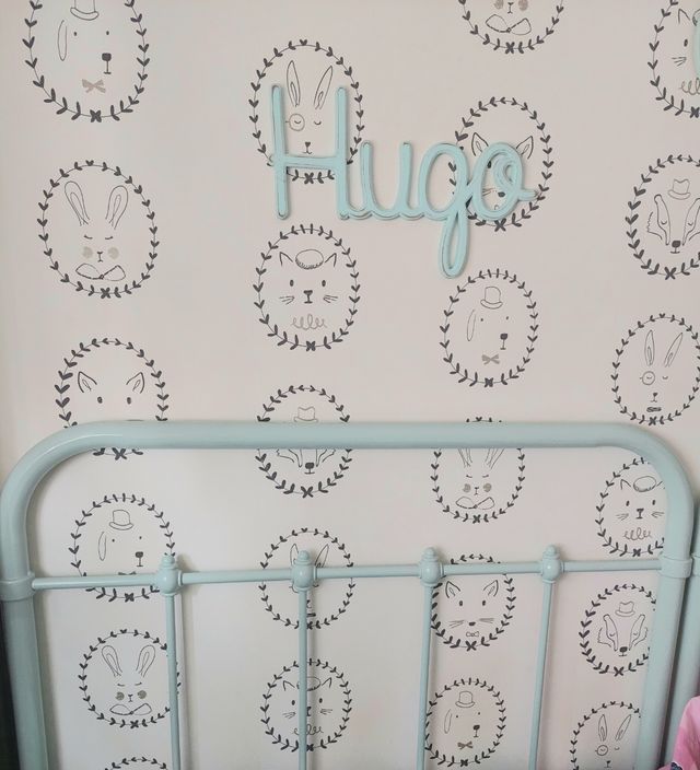 Cabecero cama infantil mint