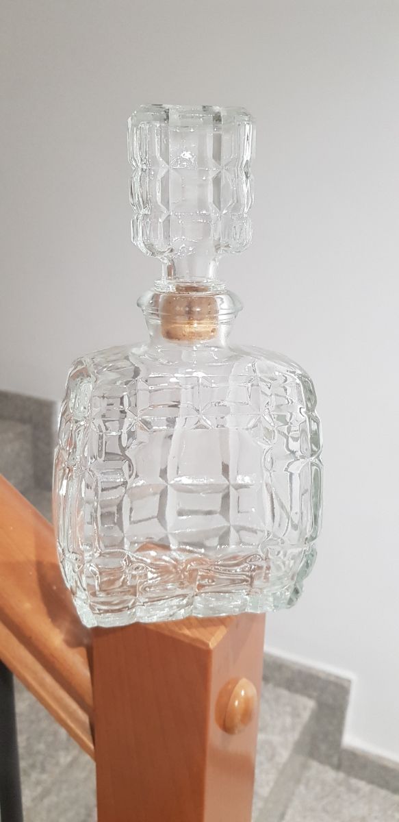 Botella licor vintage cristal