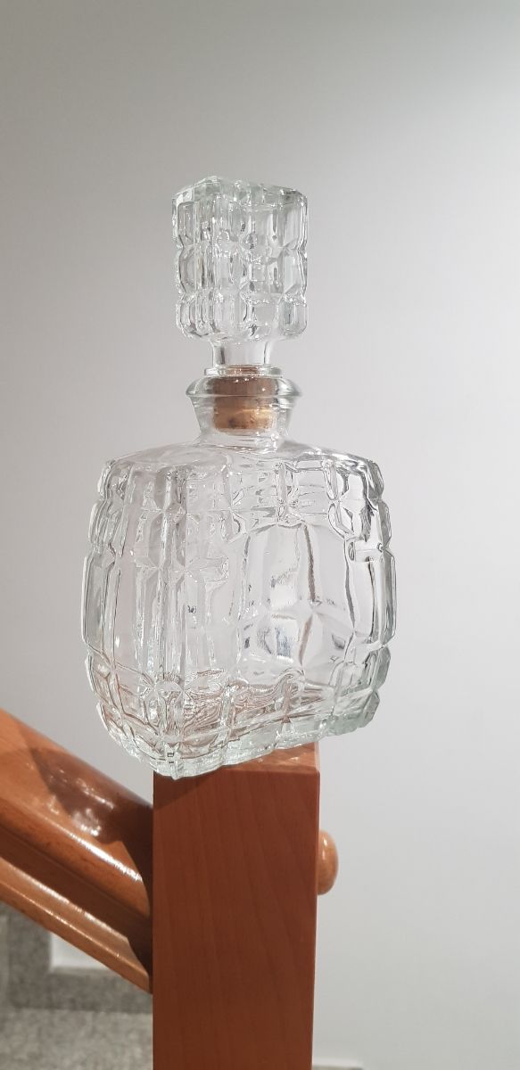 Botella licor vintage cristal