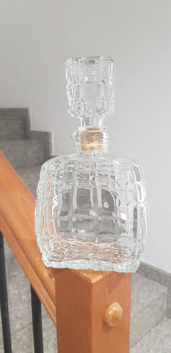 Botella licor vintage cristal