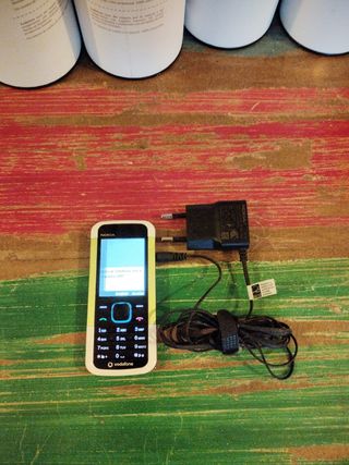 Nokia teléfono móvil blanco y verde 