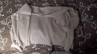 Chaqueta beige de punto
