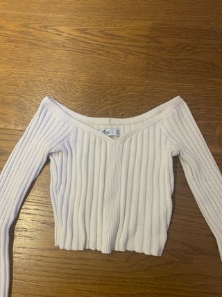 Jersey Hollister blanco talla XS