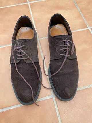 Zapatos ante marrón de vestir - Talla 42