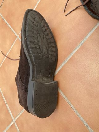 Zapatos ante marrón de vestir - Talla 42