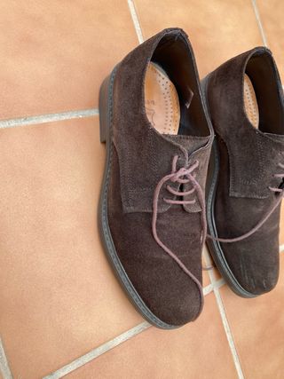 Zapatos ante marrón de vestir - Talla 42