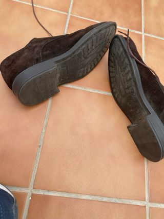 Zapatos ante marrón de vestir - Talla 42
