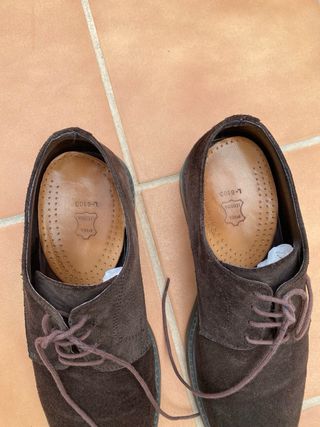 Zapatos ante marrón de vestir - Talla 42