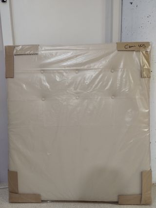 Cabezal cama beige