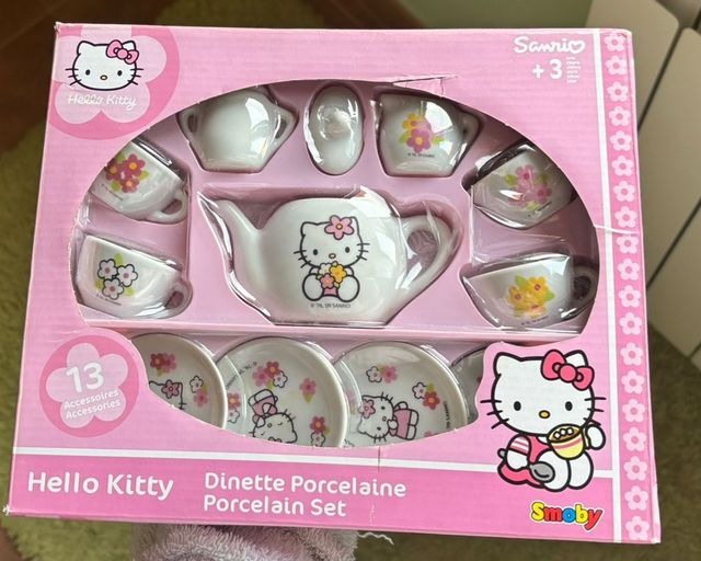 Juego té Hello Kitty porcelana