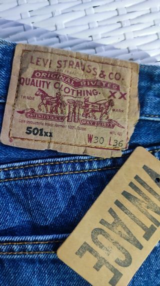 Levi's 501xx Vintage, W30 L36, Azul