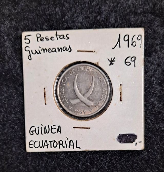 Moneda 5 Pesetas Guinea Ecuatorial 1969