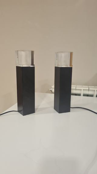 2 Lámparas mesilla - acrílicas