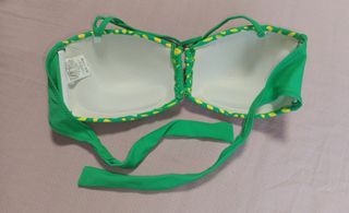 Bikini top - Verde & Amarillo - Talla G