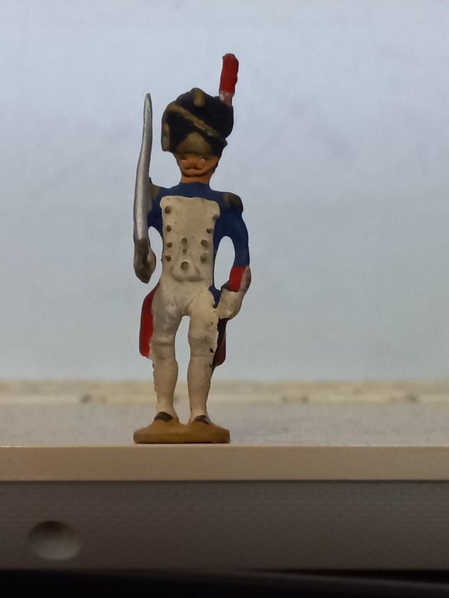 4 Soldados NAPOLEON Plomo GRANADEROS sobre 1910