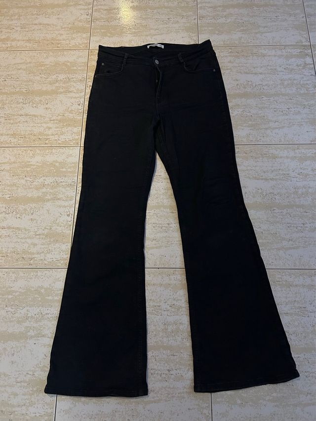 Pantalones Vaqueros Campana Negros