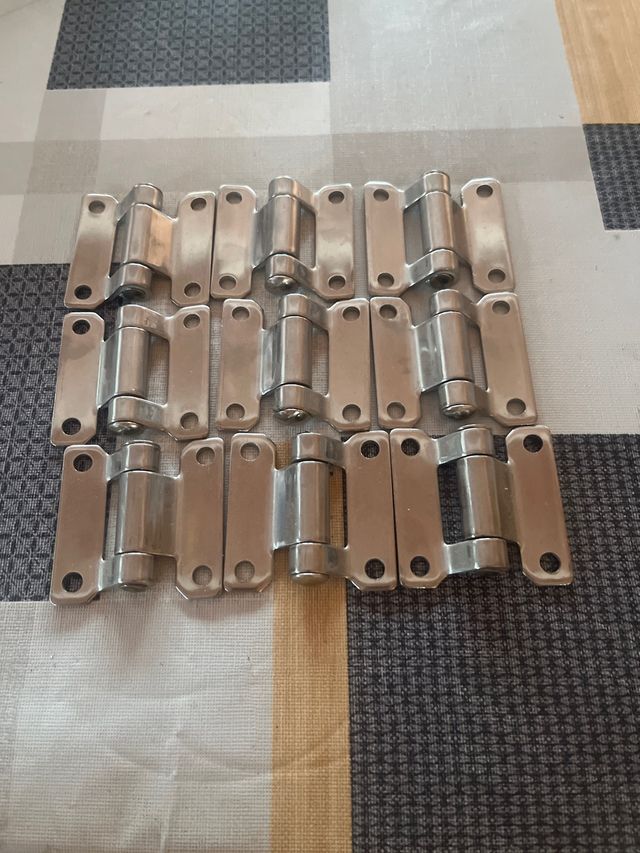 12 Bisagras acero inoxidable nuevas
