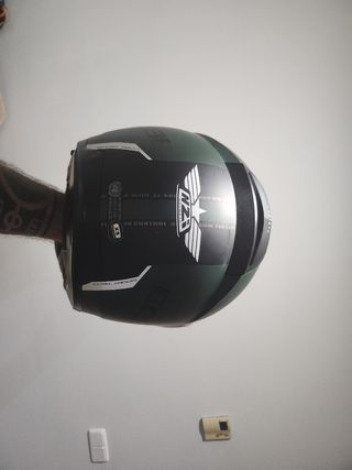2 Cascos XS y XL para  moto NZI - Verde Mate