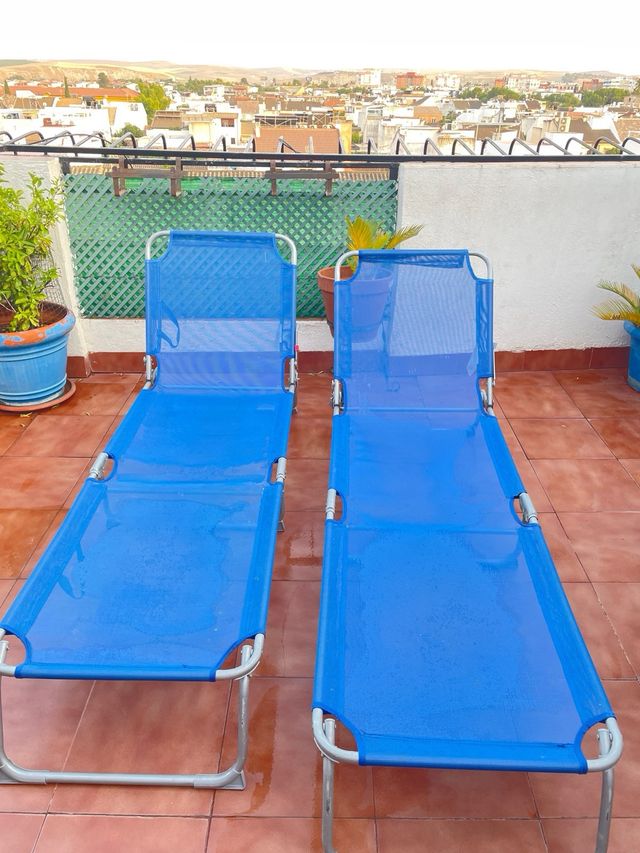 Tumbonas Plegables Azul