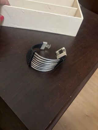 Pulsera unode50 - Negra y Plata